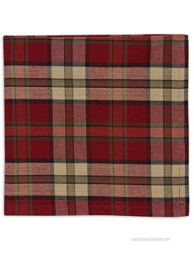 Design Imports A Walk in The Woods Table Linens 20-Inch by 20-Inch Napkins Set of 4 Campfire Plaid