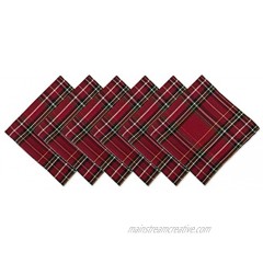 DII Holiday Metallic Plaid Kitchen Tabletop Collection Napkin 6 Count