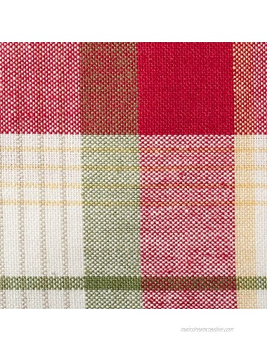 DII Orchard Plaid 100% Cotton Oversized Napkin for Holidays Family Gatherings & Christmas Dinner Set of 6 20x20
