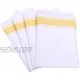 DZH Enjoy Broad Striped Cloth Napkins 4-Pack Dinner Napkin Cocktail Napkins Wedding Dinner Napkins Machine Washable Oversized Stain Resistant Table Napkins（20x20 inch Yellow）