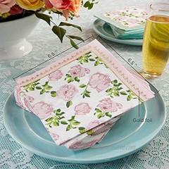 Kate Aspen Tea Time Whimsy Napkins-Pink Set of 30 Serveware One Size Multi