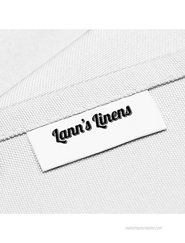 Lann's Linens 1 Dozen 20 Oversized Cloth Dinner Table Napkins Machine Washable Restaurant Wedding Hotel Quality Polyester Fabric White