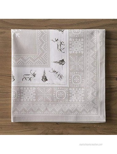 Maison d' Hermine Cozy Christmas 100% Cotton Soft and Comfortable Set of 4 Napkins Perfect for Family Dinners | Weddings | Cocktail | Kitchen | Thanksgiving Christmas 20 Inch by 20 Inch.