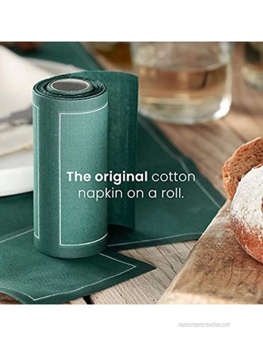 MY DRAP Washable and Reuseable Cloth Cocktail Napkins 4.5 x 4.5 in 50 Units Per Roll Cotton Terracotta