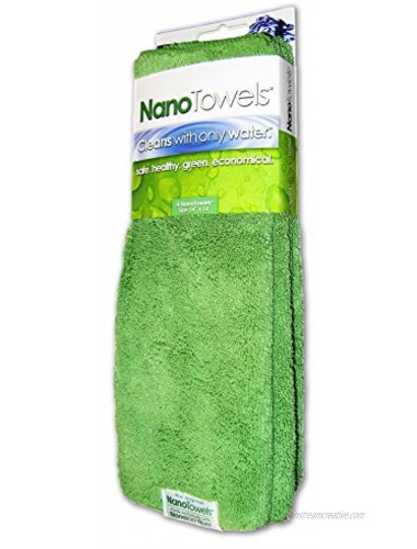 Nano Towels Amazing Eco Fabric That Cleans Virtually Any Surface With Only Water. No More Paper Towels Or Toxic Chemicals. Save Money Clean Faster & Easier and Make Your Home Safer & Healthier 4 Ct