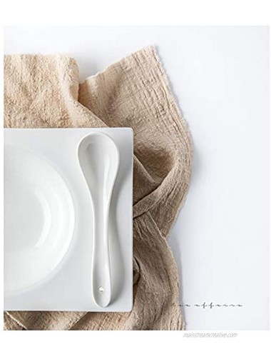 Selens Cotton Linen Napkin 17x26inch 45x65cm for Flat Lay Food Styling Rustic Photography Kitchen Tea Towel Dining Place Mats, Photo Props for Instagram Off-White