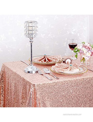 Set of 12 Rose Gold Sequin Napkins 30cm x 30cm Dinner Cloth Napkins Glitter Table Napkins for Wedding Party Reception Events Kitchen Home Thanksgiving and Christmas Decoration