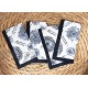 Solino Home Provence Dinner Napkins – 20 x 20 in Set of 4 – Indigo Block Print Napkins Natural Fabric Machine Washable Handcrafted with Mitered Corners