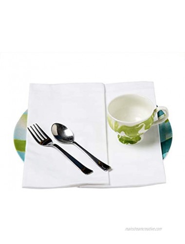 Urban Villa White 18 By 18 Inches Casement Weave Ultra Soft Premium Quality Dinner Napkins 100% Cotton Set of 12 White Cloth Napkins with Mitered Corners Durable Hotel Quality Pre-washed.