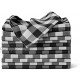 VEEYOO Cloth Napkins 20x20 inch White & Black Buffalo Plaid Napkins Washable Polyester Dinner Napkins 12 Napkins with Hemmed Edges Checkered Napkins for Picnic,Party Home Dinner