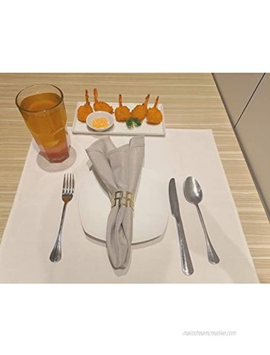 wonlex Polyester Cloth Napkins Set of 4 Soft Durable Dinner Napkins Reusable Napkins for Everyday Use Christmas Thanksgiving Day Banquet,Weddings 17.7“x17.7” Grey