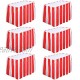 6 Pack Red and White Striped Table Skirts Carnival Circus Table Skirts Disposable Table Skirts for Carnival Theme Party Birthday Party and Outdoor Table Decorations