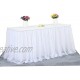 6ft White Tulle Table Skirt for Rectangle or Round Table Tutu Table Skirt Table Cloth For Wedding Birthday Party Christening Home Table Decoration L6ft H 30in White