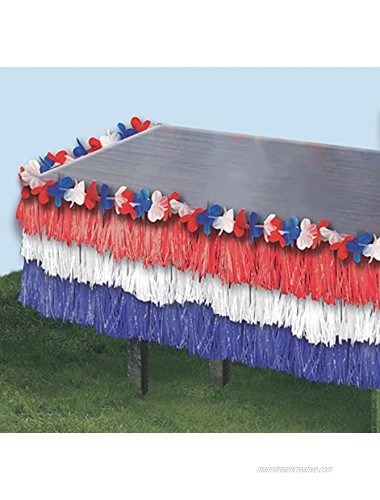 Forum Novelties July 4th Independence Day Red White Blue America Patriotic Table Skirt