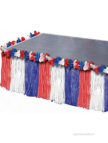 Forum Novelties July 4th Independence Day Red White Blue America Patriotic Table Skirt