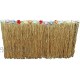 he andi Straw Color Hawaiian Luau Silk Faux Flowers Table Hula Grass Skirt for Party Decoration Events Birthdays Celebration（Wide 2.5 ft x Long 9 ft ）
