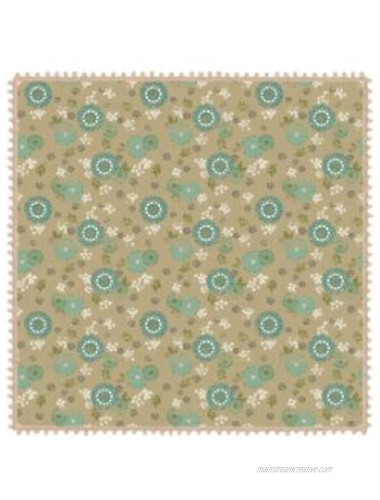 Heritage Lace Zinnia Table Topper 36 by 36-Inch Green