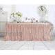PartyDelight 6ft Rose Gold Sequin Table Skirt for Round Rectangle Square Table for Birthday Party Wedding Christmas.