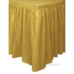 Unique Industries Plastic Table Skirt Party Supplies Gold 29 Inches x 14 Feet