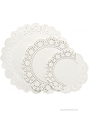 150 Pack Paper Doilies Lace Doily for Food Cake Crafts Disposable in 3 Assorted Sizes 6.5 8.5 and10.5 inch 50 Each White
