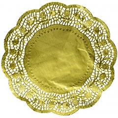 Amscan Doilies 10 1 2" Gold