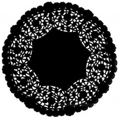 Black Paper Lace Doilies Pack of 30 Disposable 10 inches Table Placemats by The Baker Celebrations; Made in Canada