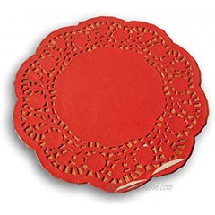 Christmas Round Paper Doilies 8.5 Inch Diameter 16 Count Red