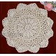 Creative Linens 6PCS 10" Round Crochet Lace Doily Beige 100% Cotton Handmade Set of 6 Pieces