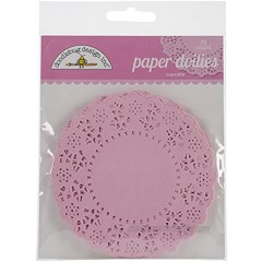 Doodlebug Cupcake Doilies 4.5-Inch 75-Pack Pink