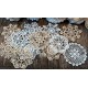 Granny's Hutch New lot of 12 Hand Crochet Doilies 7" White & Natural Vintage Wedding Tea Party