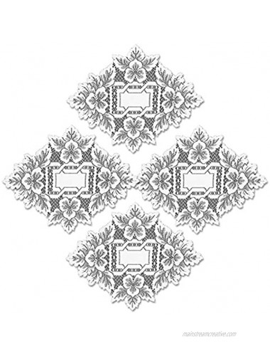 Heritage Lace Heirloom Doily 12 x 9 White 4 Count