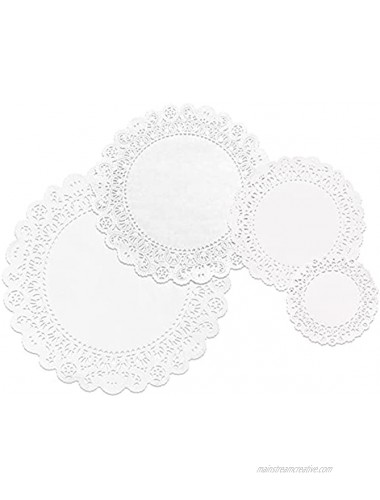 Hygloss Products White Round Doilies- Assorted Size Decorative Doily Pack Made in the USA 96 Pieces