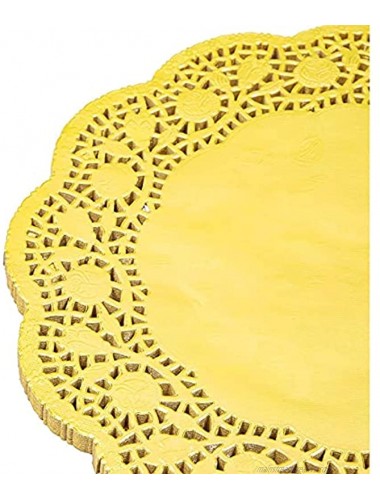 Lace Paper Doilies Gold Placemats 12x12 in 100 Pack