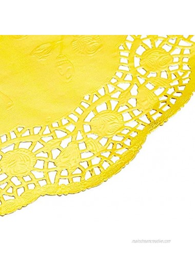 Lace Paper Doilies Gold Placemats 12x12 in 100 Pack