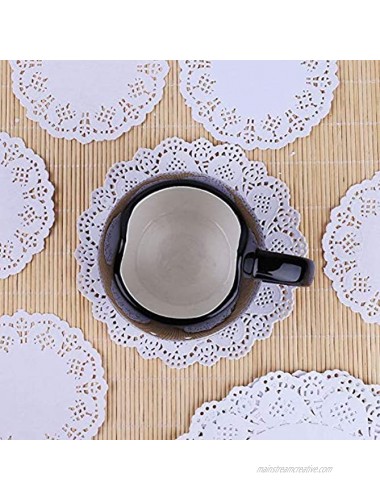 LOmines Paper Lace Doilies 200PCS Round Paper Placemats Doily Decorative & Disposable for Dessert Fried Food Wedding Tableware Decoration Cake Packaging 4.5