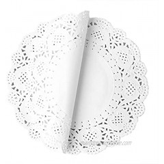 LOmines Paper Lace Doilies 200PCS Round Paper Placemats Doily Decorative & Disposable for Dessert Fried Food Wedding Tableware Decoration Cake Packaging 4.5"
