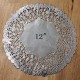 PEPPERLONELY 12 Inch Silver Round Lancaster Paper Doilies 50 Count