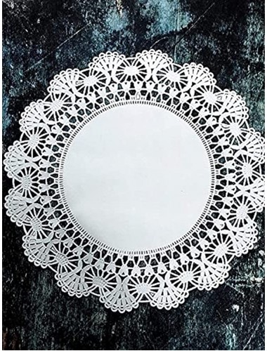 Round Paper Lace Table Doilies 12 inch White Decorative Tableware Disposab Placemats Pack of 90