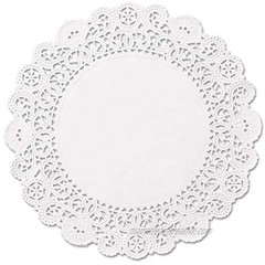 Round Paper Lace Table Doilies – 12 inch White Decorative Tableware Disposable Placemats; Made in Canada Pack of 100