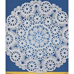 Royal Medallion Lace Round Paper Doilies 6-Inch Pack of 28 B23003