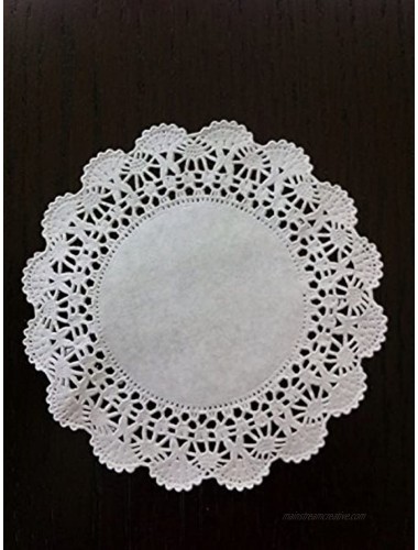 The Baker Celebrations 200 White Round Paper Lace Doilies 4 inch Perfect for Embellishing Packages and Decorating