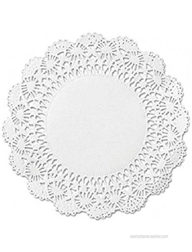 The Baker Celebrations 200 White Round Paper Lace Doilies 4 inch Perfect for Embellishing Packages and Decorating