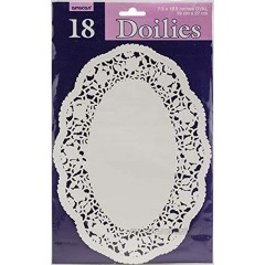 White Oval Doilies | Pack of 18| Party Supply