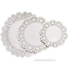 White Paper Doilies-150 Piece Round Doilies Paper Lace For Cakes Desserts Crafts And Table Decorations,Paper Lace Doilies Assorted Sizes With 6.5 Inch 8.5 Inch,10.5 Inch…