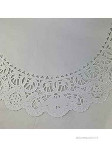 Worlds 25 Pack Round White Normandy paper Doilies Lace Paper Doiles 18Inch