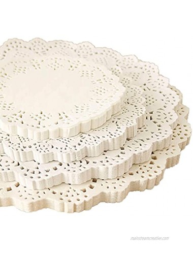 ZOOYOO 100PCS White Lace Paper Doilies 4 inch Round Paper Doilies Disposable Paper Placemats for Cakes Desserts Tableware Food Decoration