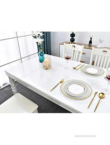 1.5mm Thick Clear Plastic Wipeable Tablecloth Clear Table Cover Protector,Desk Pad Mat,Rectangular Table Top Mat,PVC Table Pad for Writing Desk,Coffee Table Clear 1.5mm 5638CM22.1x15 inches