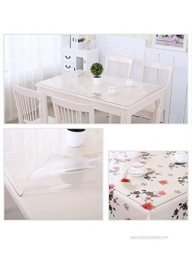 Clear Desk Cover Protector 35.4x59inch PVC Desk Pad Mat Waterproof Table Pad for Dining Room Table Computer Desk Writing Desk