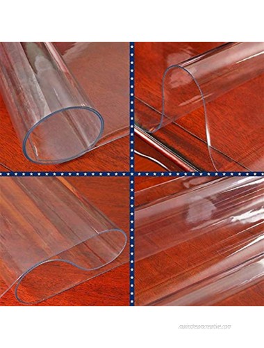 Clear Plastic Protector Wood Furniture Table Topper Protective Cover Dining Living Room Countertop Thick PVC Tablecloth Vinyl Mat Tabletop Protection Pad Wipeable Waterproof Table Cloths 20 x 60 Inch