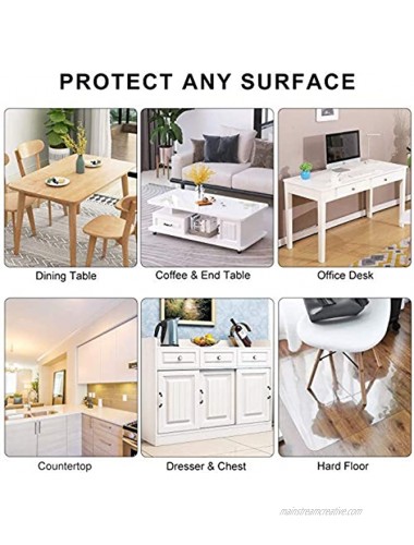 Clear Table Cover Protector Desk Cover Plastic Table Protector Clear Table Pad Tablecloth Protector Clear Desk Pad Mat for Coffee Table Writing Desk Crystal Clear 1.5mm 35.4x16.9 Inches